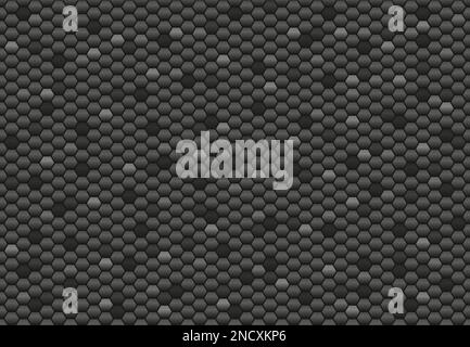 Hexagon black carbon seamless pattern. Abstract background Stock Vector