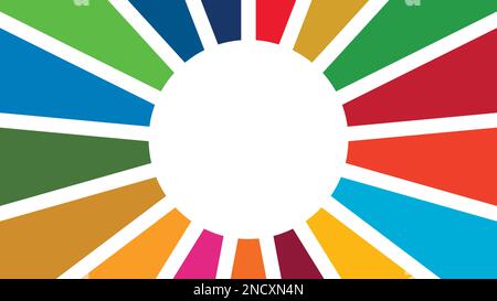 SDG color background. Sustainable Development Goals. Vector illustration Stock Vector