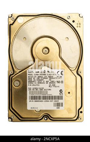 Vintage IBM 3.5 inch hard disc drive Stock Photo