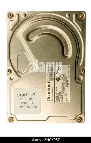 Vintage Quantum 3.5 inch hard disc drive Stock Photo