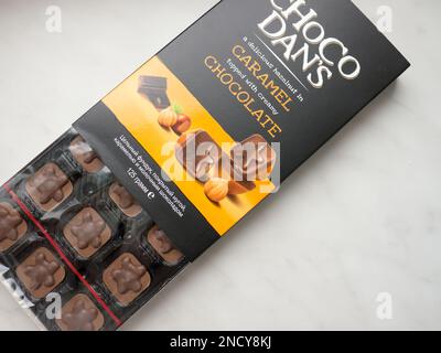 CHOCO DAN'S Chocolate candies. Stock Photo