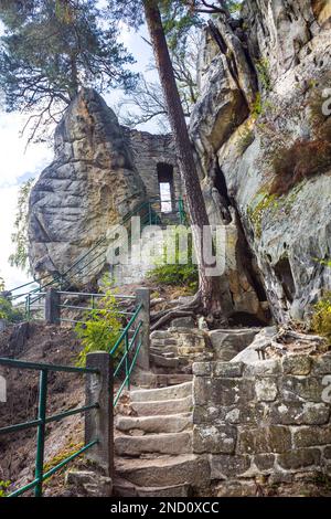 Pantheon in village of Mala Skala in Vranov, Czech Republic Stock Photo