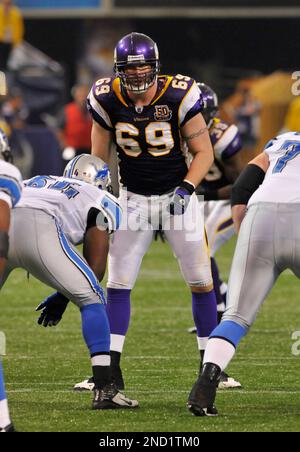 Minnesota Vikings defensive end Jared Allen (69) on the sideline during a  game against the Pittsburgh Steelers at Heinz field in Pittsburgh PA.  Pittsburgh won the game 27-17. (Credit Image: © Mark