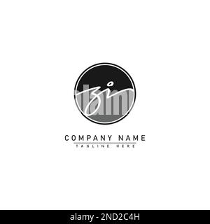 ZI Handwritten Signature logo - Vector Logo Template for Beauty, Fashion and Photography Business Stock Vector