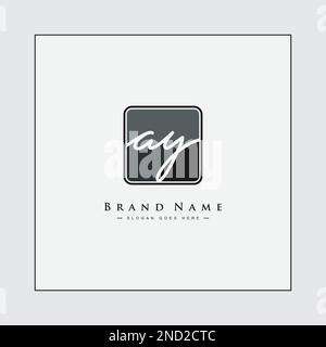 AY Handwritten Signature logo - Vector Logo Template for Beauty, Fashion and Photography Business Stock Vector