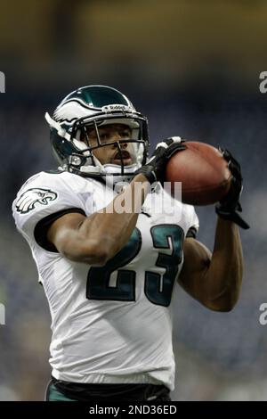 Philadelphia Eagles cornerback Dimitri Patterson runs a defensive route  during the first half of an NFL football game against the Jacksonville  Jaguars in Jacksonville, Fla., Sunday, Sept. 26, 2010.(AP Photo/John Raoux  Stock