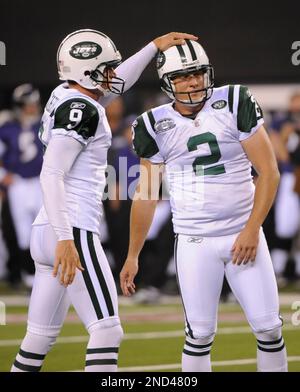 02 January 2011: New York Jets place kicker Nick Folk (2) as the New York  Jets play the Buffalo Bills at the New Meadowlands Stadium in East  Rutherford, New Jersey. The Jets