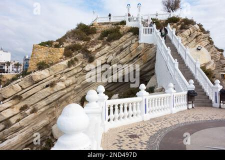 The Balcony and viewpoint on the outcrop where Benidorm Castle once stood Stock Photo