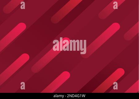 Red color geometric background. Dynamic shapes composition. Stock Vector