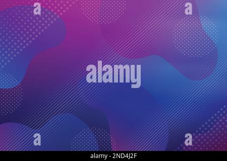 Blue purple color geometric background. Dynamic shapes composition. Stock Vector
