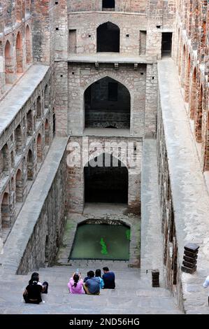 Agrasen ki Baoli or Ugrasen ki Baodi stepwell - New Delhi, India Stock Photo