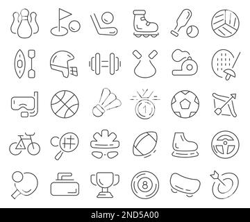 Sport and competition line icons collection. Thin outline icons pack. Vector illustration eps10 Stock Vector