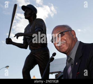 CHICAGO, IL - APRIL 5: A statue of Billy Williams of the Chicago