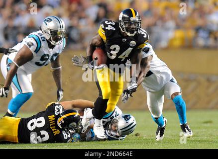 Pittsburgh Steelers' Heath Miller (83) against the Carolina Panthers during  a preseason NFL football game in