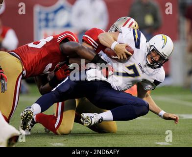 San Francisco 49ers linebacker Patrick Willis (52) during the fourth  quarter of an NFL football game in San Francisco, Sunday, Oct. 17, 2010.  (AP Photo/Marcio Jose Sanchez Stock Photo - Alamy