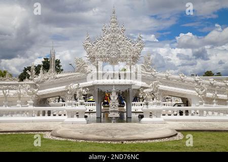 Bridge of the Cycle of Rebirth at Wat Rong Khun, Chiang Rai. Stock Photo