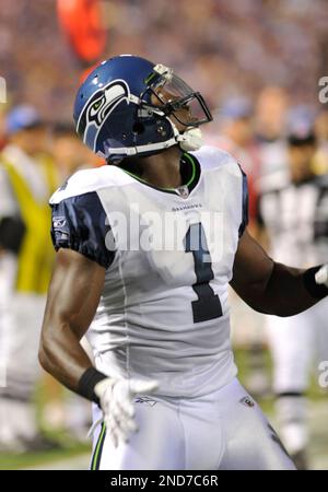 28 AUG 2010: Mike Williams of the Buccaneers watches the instant replay of  his catch and