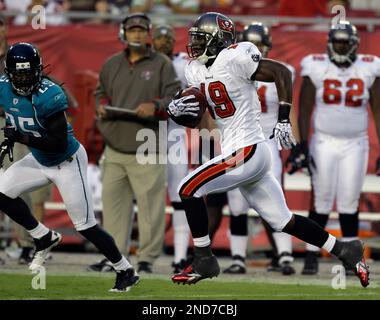 28 AUG 2010: Mike Williams of the Buccaneers watches the instant