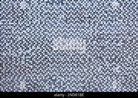 Close-up on a white and blue square bathroom tiles pattern Stock Photo