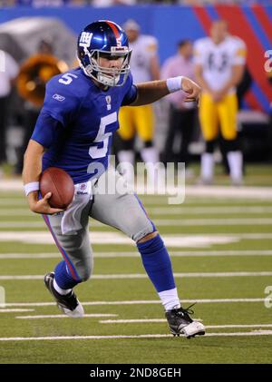 New York Giants quarterback Rhett Bomar (5) during NFL football ...