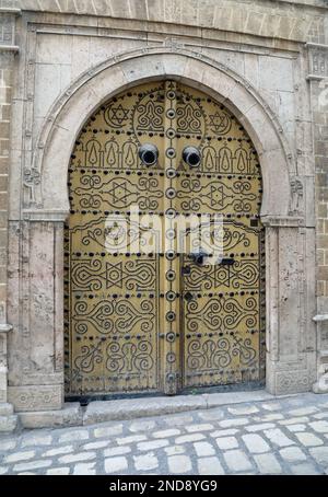 Old door in the Medina of Tunis Stock Photo