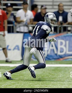 Dallas Cowboys cornerback Terence Newman (41) warms up prior to the NFL -  NFC Playoffs football game between the Philadelphia Eagles and Dallas  Cowboys at Cowboys Stadium in Arlington, Texas. Cowboys defeats