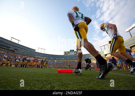 Green Bay Packers' running back AJ Dillon during NFL football training camp  Saturday, July 31, 2021, in Green Bay, Wis. (AP Photo/Matt Ludtke Stock  Photo - Alamy