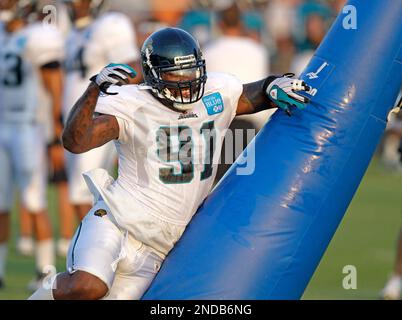 Jacksonville Jaguars safety Reggie Nelson during an NFL football game  against the Tennessee Titans, Sunday, Oct. 4, 2009, in Jacksonville,  Fla.(AP Photo/Phil Coale Stock Photo - Alamy