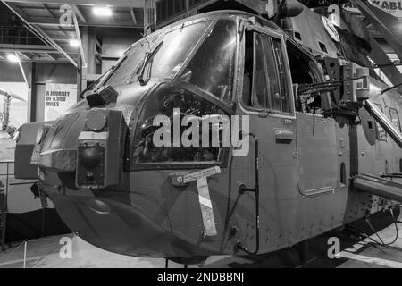 Yeovilton.Somerset.United Kingdom.October 23rd 2022.A Westland Sea King HC.4 ZA298 is on display at the Fleet Air Arm Museum in Somerset Stock Photo