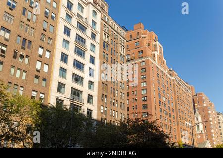 Visual Reference: Rows Of Luxury Residential Buildings Stand Along Park Avenue In