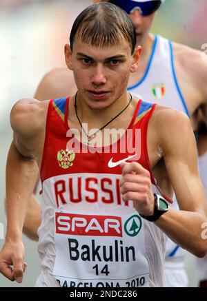 Russia's Sergey Bakulin competes in the Men's 50km Race Walk at the ...