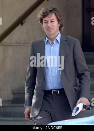 Spanish judge Santiago Pedraz leaves the National Court in Madrid