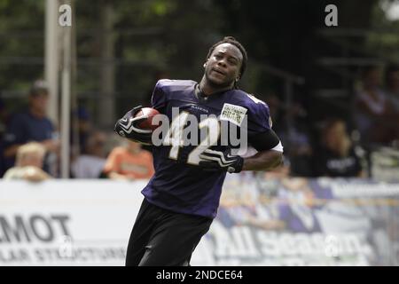 27 July 2010: Baltimore Ravens wide receiver Marcus Smith (11) in action  during Raven's training camp at McDaniel College in Westminster,  MDMandatory Credit: Russell Tracy / Southcreek Global. (Credit Image: ©  Russell