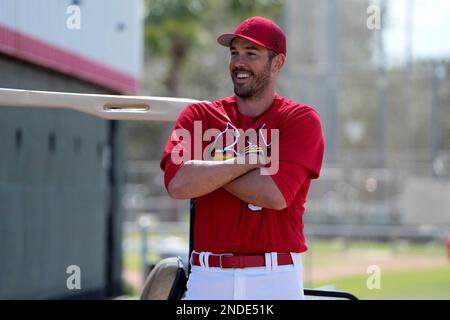 St. Louis Cardinals catcher Andrew Knizner is seen during spring training  baseball practice Monday, Feb. 22, 2021, in Jupiter, Fla. (AP Photo/Jeff  Roberson Stock Photo - Alamy