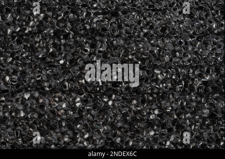 Pattern of black polymer bubbles macro close up view Stock Photo