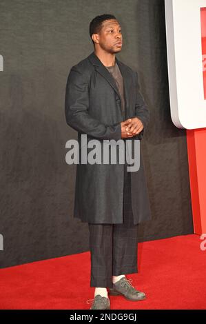 London, UK. 15th February 2023Jonathan Majors attends the Warner Bros the European Premiere of CREED III, Cineworld Leicester Square, London, UK. - Photo date: 15th February 2023. Credit: See Li/Picture Capital/Alamy Live News Stock Photo