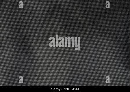 Black soft material texture with square pattern flat view Stock Photo