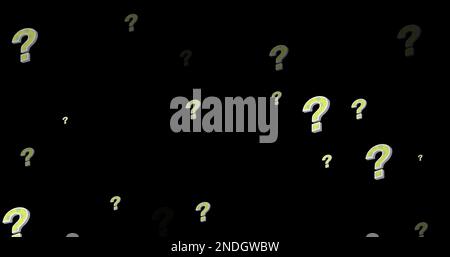 Question marks black color background, banner. FAQ concept. Too many ...