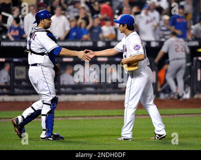 Prince Harry with Rod Barajas the Mets catcher at the New York