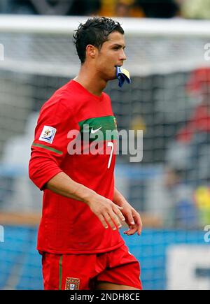 Portugal's Cristiano Ronaldo walks off the pitch after the World
