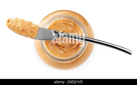 Peanut Butter Jar and Knife Stock Image - Image of small, food: 136329097