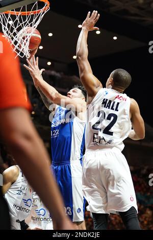 Turin, Italy. 15th Feb, 2023. Christian Burns (GERMANI BASKET BRESCIA) during Final Eight - Quarter Finals - EA7 Emporio Armani vs Germani Brescia, Italian Basketball Cup Men in Turin, Italy, February 15 2023 Credit: Independent Photo Agency/Alamy Live News Stock Photo