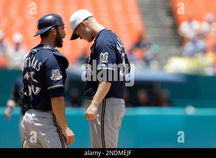 4 May 2010: Milwaukee Brewers left fielder Ryan Braun, is upset about the  call the home plate umpire in the second inning. (Credit Image: © Tony  Leon/Southcreek Global/ZUMApress.com Stock Photo - Alamy