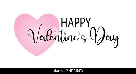 Valentines day background with heart pattern and typography of happy valentines day text . Vector illustration. Wallpaper, flyers, invitation, posters Stock Vector