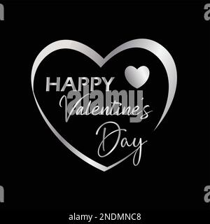 Valentines day background with heart pattern and typography of happy valentines day text . Vector illustration. Wallpaper, flyers, invitation, posters Stock Vector