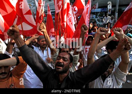 Supporters of the youth wing of the Pakistani religious party  Jamat-e-Islami rally to support Faisal Shahzad, the suspect accused of the  failed Times Square car bombing, in Karachi, Pakistan on Thursday, May