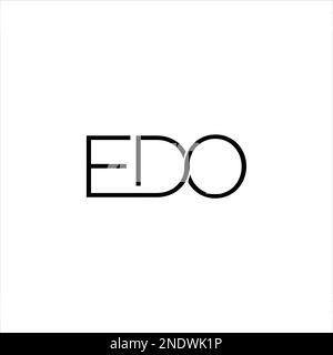 edo simple logo vector icon Stock Vector