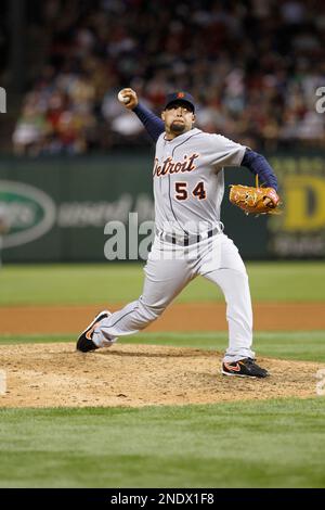 Detroit Tigers relief pitcher Joel Zumaya during a baseball spring training  workout Monday, Feb. 14, 2011, in Lakeland, Fla. (AP Photo/David J. Phillip  Stock Photo - Alamy