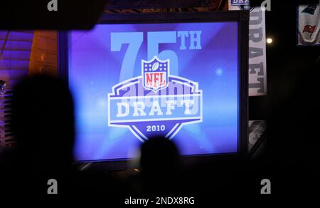 Memorabilia is displayed during the third round of the NFL football draft  at Radio City Music Hall Saturday, April 24, 2010, in New York. (AP  Photo/Frank Franklin II Stock Photo - Alamy