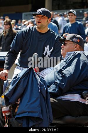 New York Yankees relief pitcher Joba Chamberlain pumps his fist in the  seventh inning at Yankee Stadium in New York City on May 24, 2008. The  Yankees defeated the Mariners 12-6. (UPI